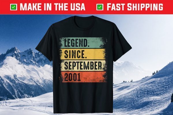 Legend Since september 2001 20 Years Old Birthday Gift Shirts