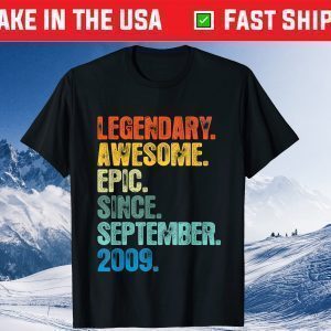 Legendary Since September 2009 11 Years Old T-Shirt