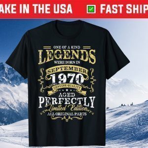 Legends September 1970 51th Birthday 51 Years Old Gift Shirt