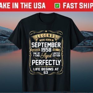 Legends Were Born In September 1958 63Th Birthday Classic T-Shirts
