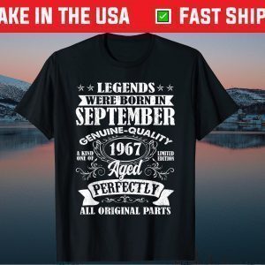 Legends Were Born In September 1967 54Th Birthday Classic T-Shirt