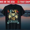Level 10 Unlocked 10th Birthday Gamer Tee Shirt