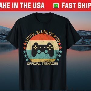 Level 13 Unlocked Official Teenager 13th Birthday Tee Shirts