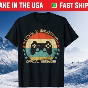 Level 13 Unlocked Official Teenager 13th Birthday Tee Shirts
