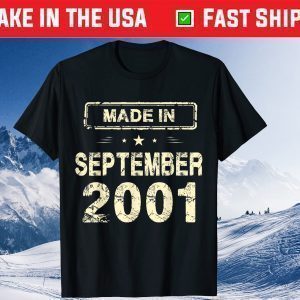 Made In September 2001 20th Birthday 20 Years Old Classic T-Shirt