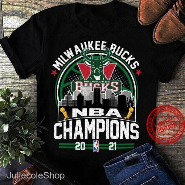Milwaukee Bucks champions 2021 NBA Official Shirt
