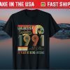 Retro 30 Years Old Vintage September 1991 30st Birthday Gift Shirts