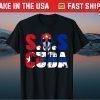 SOS Cuba Cuban Flag Skulls #SOSCuba Classic T-Shirt