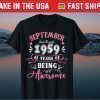 September 1959 61 Years Of Being Awesome 61st Birthday Unisex Shirt