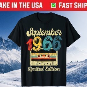 September 1966 55th Birthday 55 Year Old Gift T-Shirt