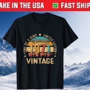 September 1971 50th Birthday Vintage 50 Years Old Gift T-Shirt