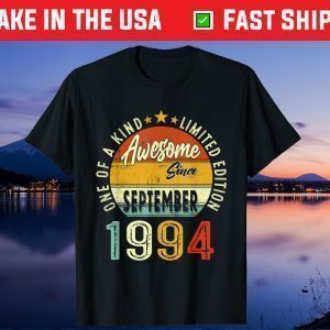 September 1994 Retro Vintage 27th Birthday 27 Years Old Unisex Shirt