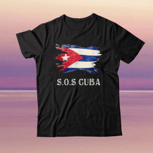 Sos Cuba Flag Cuba Cuban Flag Tee Shirt