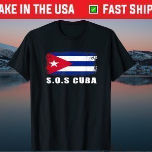 Sos Cuba Flag Cuban Vintage Retro Unisex T-Shirt