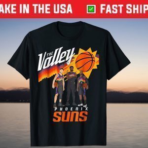 The Valley Oop Phoenix Basketball Retro Sunset Basketball T-Shirt