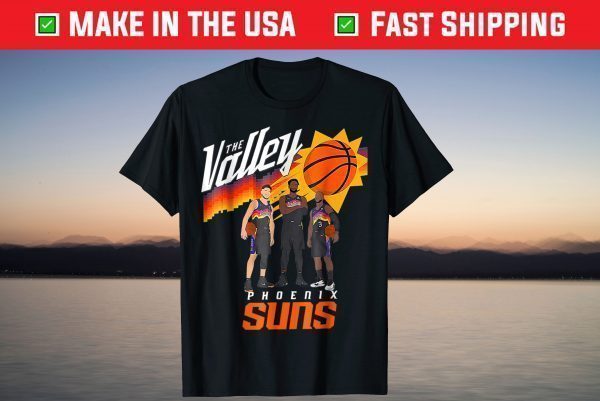 The Valley Oop Phoenix Basketball Retro Sunset Basketball T-Shirt