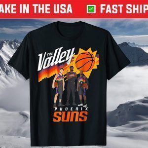 The Valley Oop Phoenix Basketball Retro Sunset Basketball T-Shirt