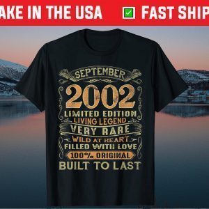 Vintage 18 Years Old September 2002 18th Birthday Classic T-Shirt