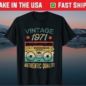 Vintage 1971 Radio Authentic Quality 50th Birthday Tee Shirt