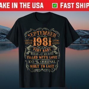 Vintage 1981 September 39 Years Old 39th Birthday Tee Shirts