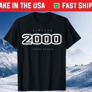 Vintage 2000 21 Years Old Born in 2000 21 Birthday Unisex T-Shirt