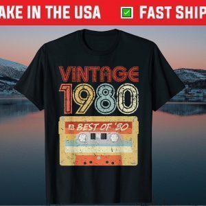 Vintage 40 Years 40th Birthday Old Made In 1980 Mixtape Classic T-Shirt