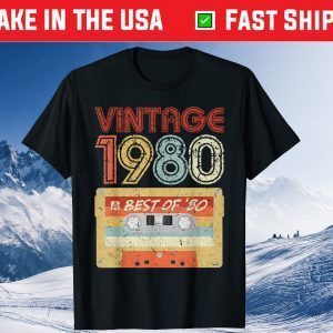 Vintage 40 Years 40th Birthday Old Made In 1980 Mixtape Classic T-Shirt