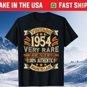 Vintage Authentic Made In 1954 65th Birthday 65 Years Old Classic T-Shirt