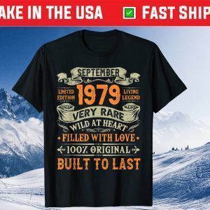 Vintage September 1979 41 Years Old 41st Birthday Tee Shirt