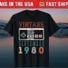 Vintage September 1980 40th Birthday 40 Year Old Tee Shirts