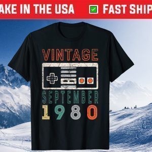 Vintage September 1980 40th Birthday 40 Year Old Tee Shirts