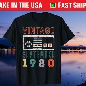 Vintage September 1980 41th Birthday 41 Year Old Unisex Shirt