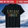 Vintage September 2002 18 Year Old Birthday Gift T-Shirt