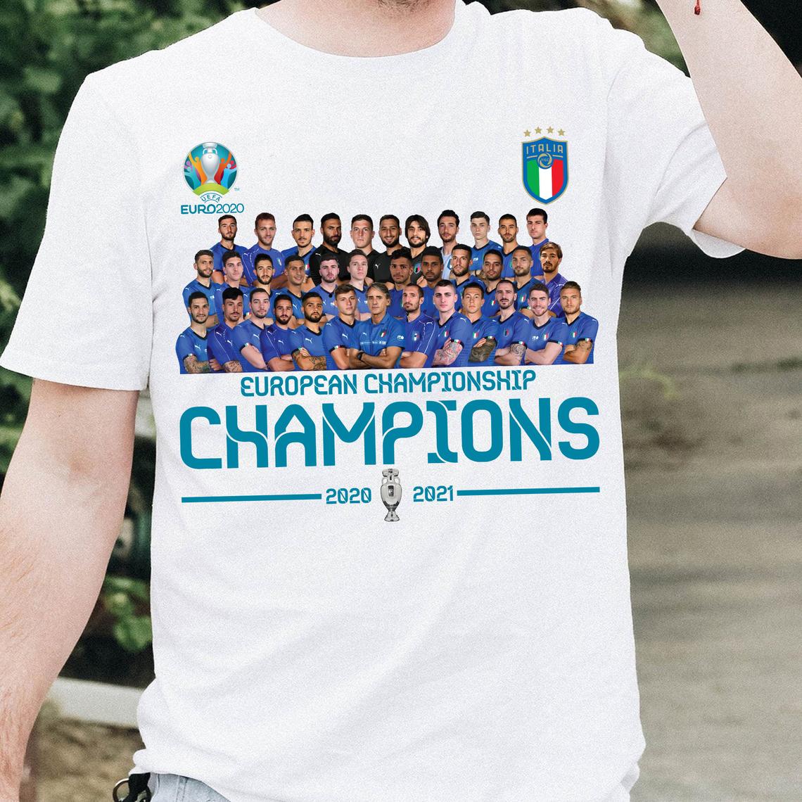 Italia Champions Euro 2020 Italia National Team Tee Shirt Italia EURO 2020 Shirt