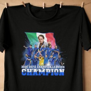 Italy Football Soccer Shirt Italia National Team T-Shirt, 2020 UEFA Champion Leagues