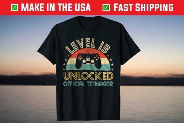 13th Birthday Level 13 Unlocked Official Teenager T-Shirt