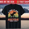 5 Years Of Being Awesome Since 2016 Dinosaur 5th Birthday T-Shirt
