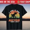 6 Year Of Being Awesome Since 2015 Dinosaur 6th Birthday Classic T-Shirt