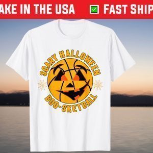 Athletic Basketball Halloween Pumpkin Face Boo-sketball T-Shirt