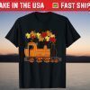 Autumn Pumpkin Steam Train October Leaves Railway Enthusiast T-Shirt