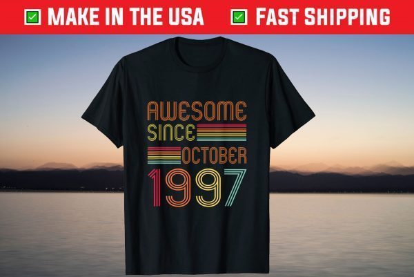 Awesome Since October 1997 24th Birthday 24 Years Old Shirt