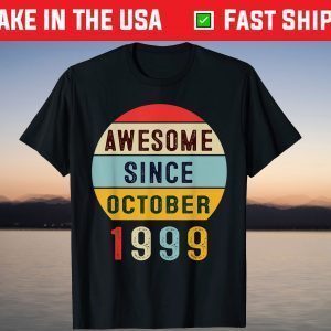 Awesome Since October 1999 22th Birthday 22 Year Old T-Shirt