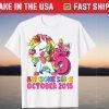 Awesome Since October 2015 6th Birthday Unicorn T-Shirt