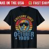 Awesome Since October Lion 1989 30th Birthday Shirt