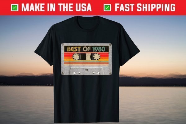 Best Of 1980 41st Birthday Cassette Tape Vintage Tee Shirt