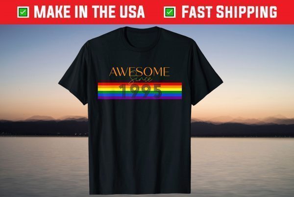 Birthday Awesome Since 1995 Gay Pride Rainbow LGBT T-Shirt