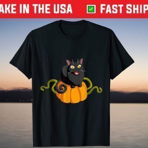 Black Cats Pumpkin Halloween Pumpkin Cat Lover Witch Shirt