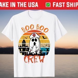 Boo Boo Crew Creepy Nurse Ghost Halloween Costume T-Shirt