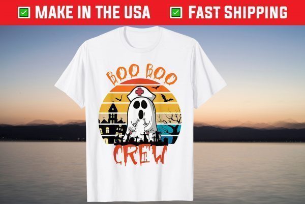 Boo Boo Crew Creepy Nurse Ghost Halloween Costume T-Shirt