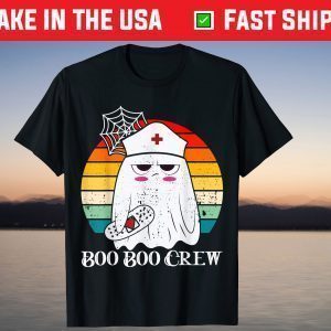 Boo Boo Crew Nurse Halloween Costume Nurses RN Ghost T-Shirt